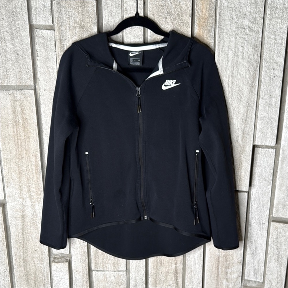 Nike Black and White Zip-Up Jacket